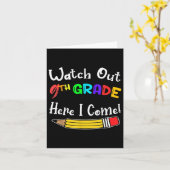 Grappige Kinder terug naar school Kijk hier uit 9e Kaart (Gele Bloem)