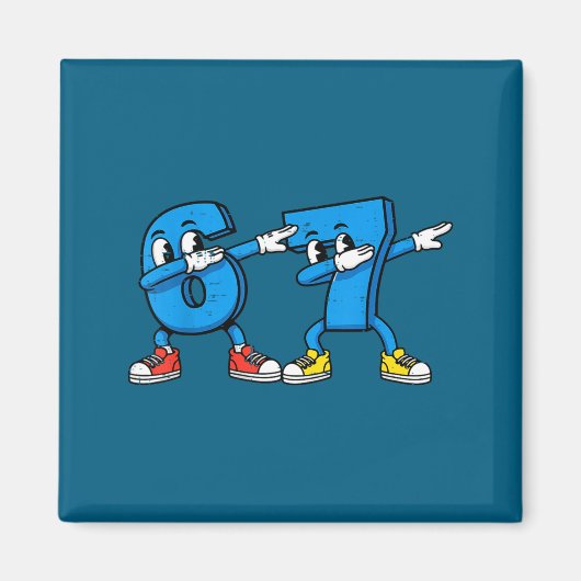 Grappige Kinderen 6 7 Meme Dab Nummers Magneet (Voorkant)