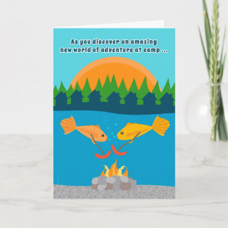 Grappige Kinderen bij Summer Camp Fish Roasting We Kaart