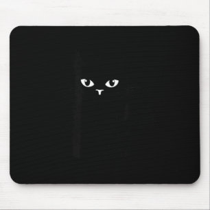 Grappige Kinderen Halloween Zwarte Kat Illustratie Muismat