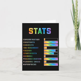 Grappige Kinderen met ADHD Stats Neurodiversity AW Kaart