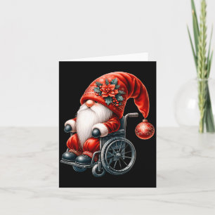Grappige Kinderen Rolstoel Kerstman Grafisch Voor Kaart