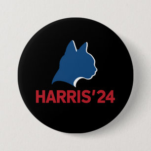 Grappige kinderloze kat dame voor quote 2024 ronde button 7,6 cm