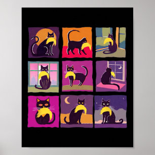 Grappige kinderloze kattendame met troefhaar poster