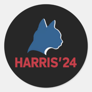 Grappige kinderloze kattenvrouw voor citaat 2024 ronde sticker