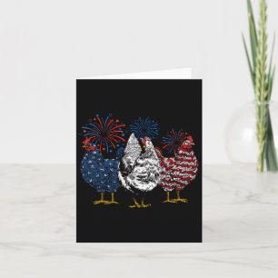 Grappige kip 4 juli patriottische Amerikaanse kuik Kaart
