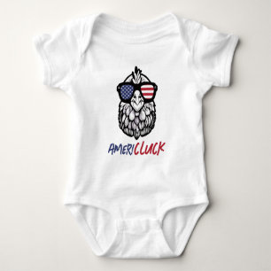 Grappige Kip Ameri-CLUCK Patriottisch Romper