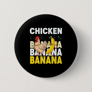Grappige Kip Banaan Dans Meme Voor Kinderen & Volw Ronde Button 5,7 Cm