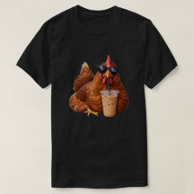 Grappige Kip Coffeeliefhebber Coole Zonnebril Hen