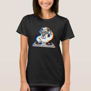 Grappige Kip DJ Glitch Rave EDM Muziek Feest T-shirt