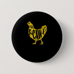 Grappige Kip F-Caw-F Hen Pluimvee Haan Kippenhok Ronde Button 5,7 Cm