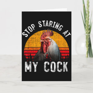 Grappige Kip Haan Stop Met Mijn Geschenk Te Staren Kaart