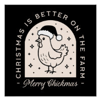 Grappige kip Kerstmis boerderij woordgrapjes whims