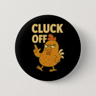 Grappige Kip Kieken Uit Vintage Retro Cadeau Voor  Ronde Button 5,7 Cm
