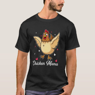 Grappige Kip Mama Moederdag Kip Moeder Mama Fa T-shirt
