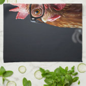 Grappige kip met een bril theedoek (Gevouwen)