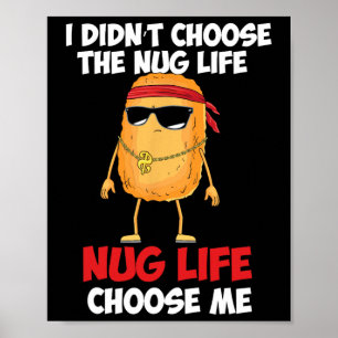 Grappige Kip Nugget nug Leven'  Poster