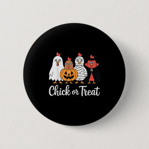 Grappige Kip Of Treat Kip Halloween  Ronde Button 5,7 Cm
