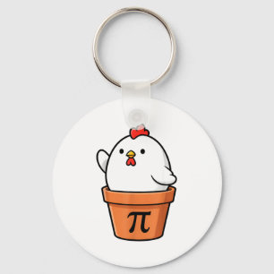 Grappige Kip Pot Pastei Gelukkige Pi Dag 3.14 Wisk Sleutelhanger
