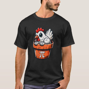 Grappige Kip Pot Pi Dag 3.14 Pi Symbool Wiskunde O T-shirt