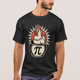 Grappige Kip Pot Pi TEE Dag Taart Wiskunde Liefheb T-shirt