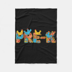 Grappige Kip Pre K Terug naar School Kinderen Jong Fleece Deken