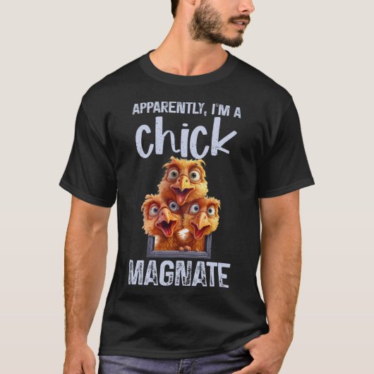 Grappige Kip Pun, Achtertuin Chick Magnate Boer T-shirt (Voorkant)