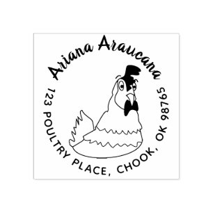 Grappige Kip Retouradres Stempel voor Homestead