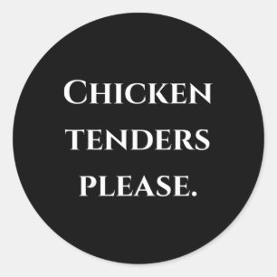 Grappige Kip Tender Liefhebber Fast Food Humor Ronde Sticker
