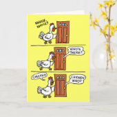 Grappige kip voelt zich snel beter Joke Kaart (Gele Bloem)