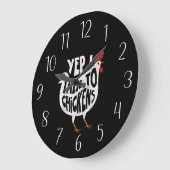 grappige kipliefhebbers woordkunst grote klok (Hoek)