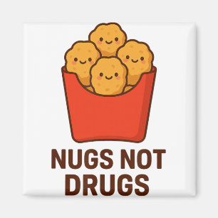 Grappige Kipnugget Humor, Nuggets Niet Drugs _1 Magneet