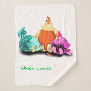 Grappige Kippen Baby Sherpa Deken