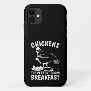 Grappige Kippen Huisdier Poep Ontbijt Achtertuin B iPhone 11 Hoesje