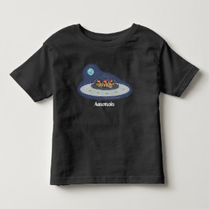 Grappige kippen in ruimte cartoon illustratie kinder shirts