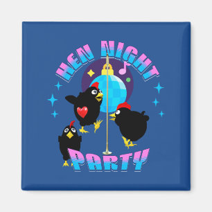 Grappige Kippen Nacht Kippenfeest Humor Magneet