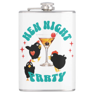 Grappige Kippen Nachtfeest Grappige Kip Heupfles