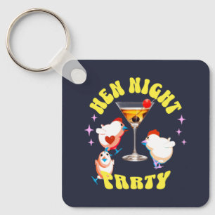 Grappige Kippen Nachtfeest Grappige Kip Sleutelhanger