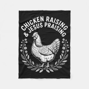 Grappige kippen opfok & Jezus prijzen Humor C Fleece Deken
