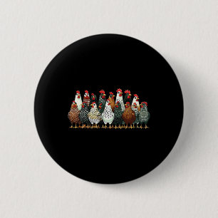 Grappige Kippen Troep Boerderij Liefhebber Vintage Ronde Button 5,7 Cm