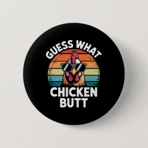 Grappige Kippenboer Boeren Raad Wat Kip Bu Ronde Button 5,7 Cm