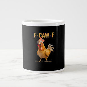 Grappige Kippenhumor F-Caw-F Extra Grote Beker