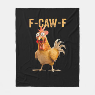 Grappige Kippenhumor F-Caw-F Fleece Deken