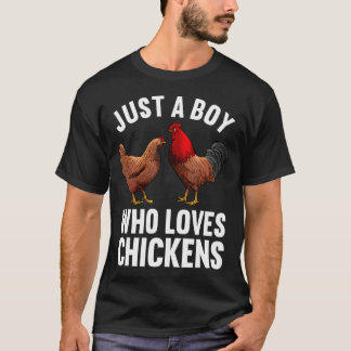 Grappige Kippenkunst Voor Mannen Jongens Boerderij T-shirt