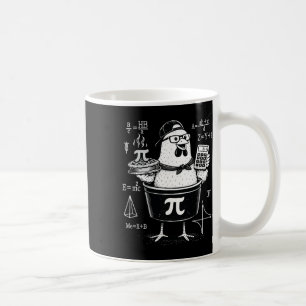 Grappige kippenpot vasthoudende rekenmachine wisku koffiemok