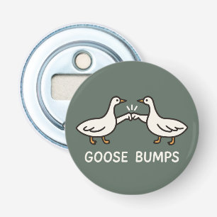 Grappige Kippenvel Cartoon Vuiststoot Ganzen Die Button Flesopener
