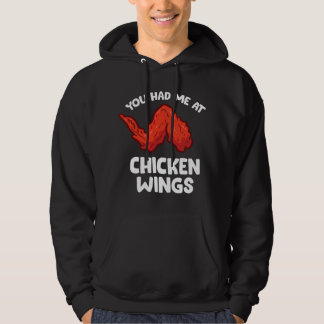 Grappige Kippenvleugelliefhebber Je Had Me Bij Kip Hoodie