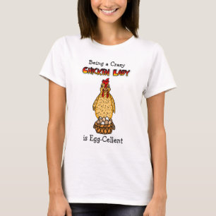 Grappige Kippenvrouw Humor T-shirt