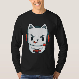 Grappige Kitten Gamer T-shirt