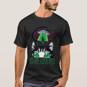Grappige Kitty Katten Zijn Buitenaardse Spionnen C T-shirt